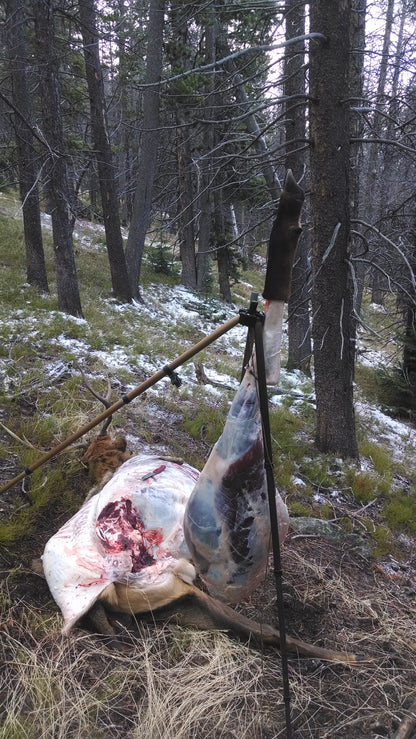 Elk hunting tool used for quartering deboning wild game in the field 